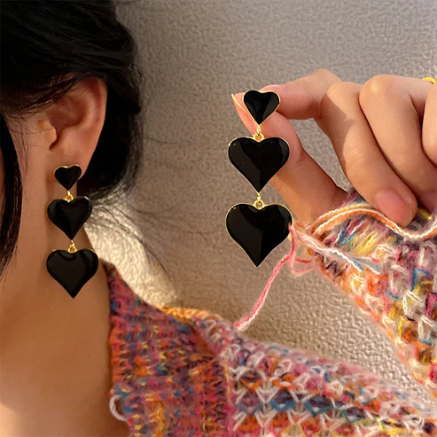 Black Love Earrings