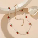 Cherry Necklace- white