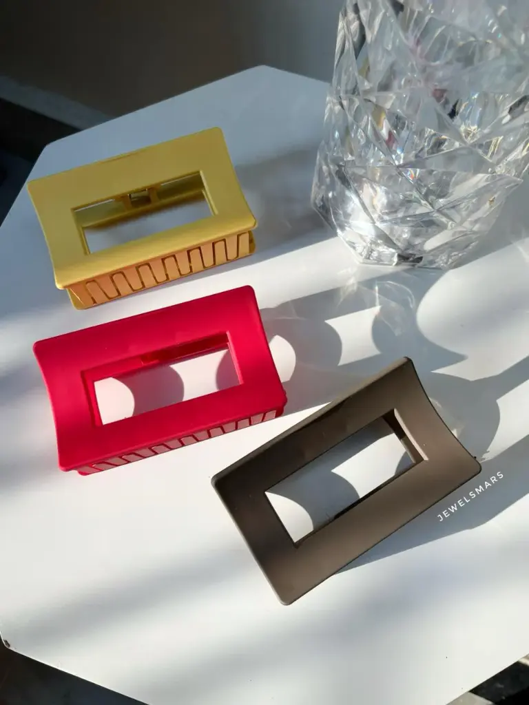 Rectangular Box classy Hair Claw Clutcher- pack of 3