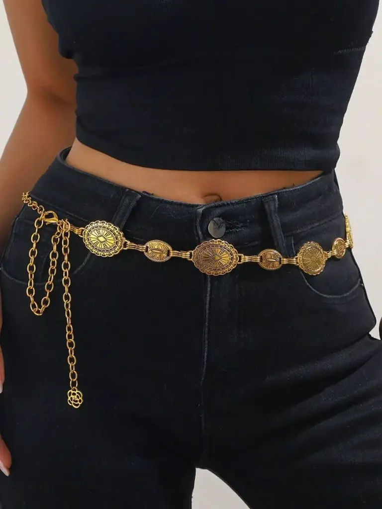 Boho Heirloom Gold Waist Chain Belt