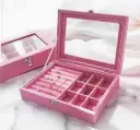1 Daisy Jewellery organiser case - pink
