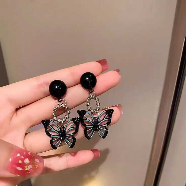 butterfly drop earrings