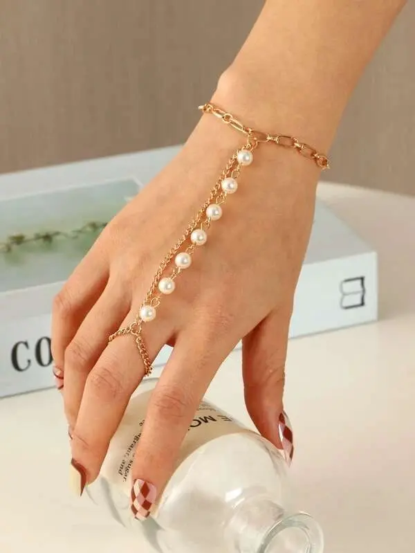 pearl gold chain
