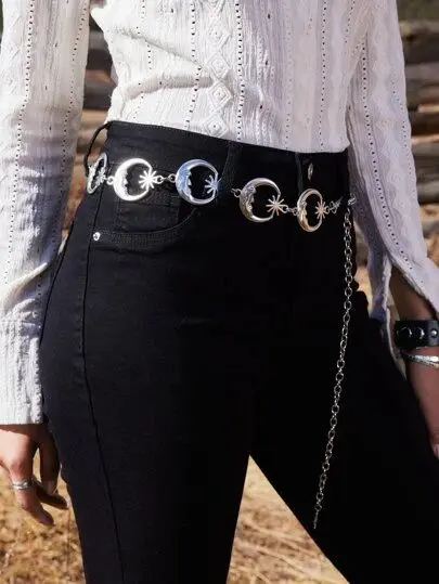 moon & star waist chain