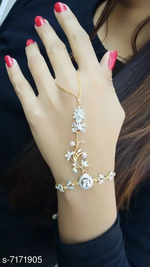 diamong moonstone flower bracelet