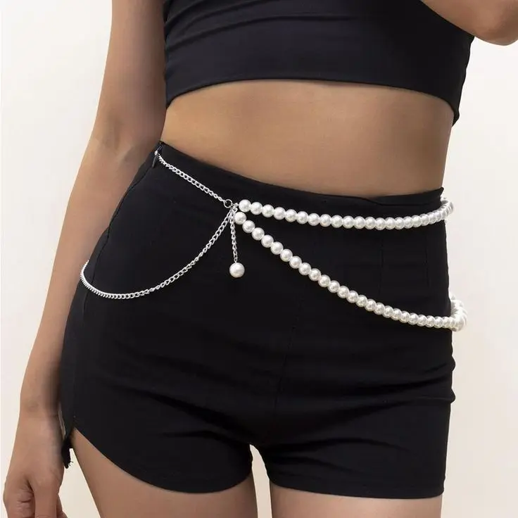 beaded waist chain
