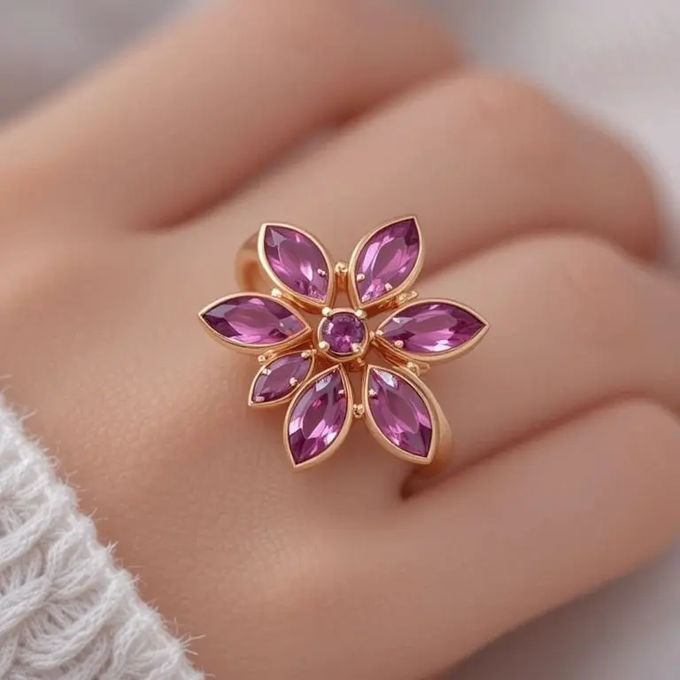 fun flower purple ring