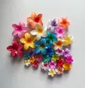 6 large 12 small flower clips - 18pcs
