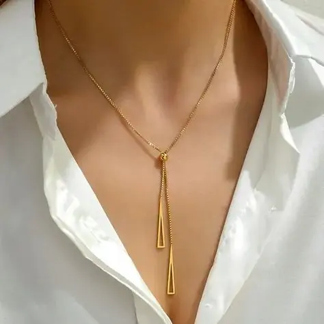 Double tri necklace