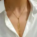 Double tri necklace