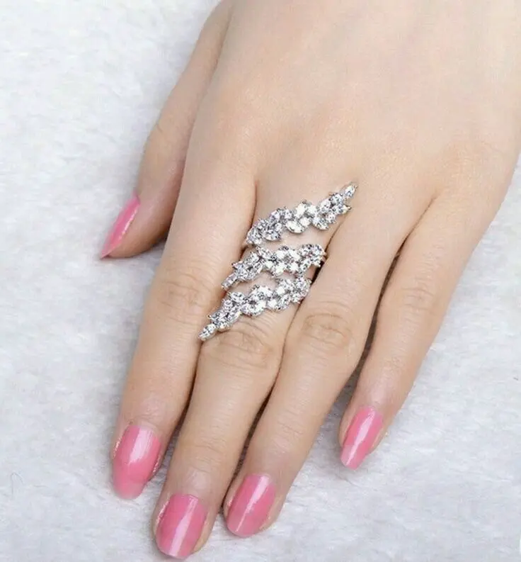 glittering long ring