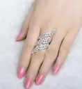 glittering long ring