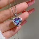 heart in silver necklace