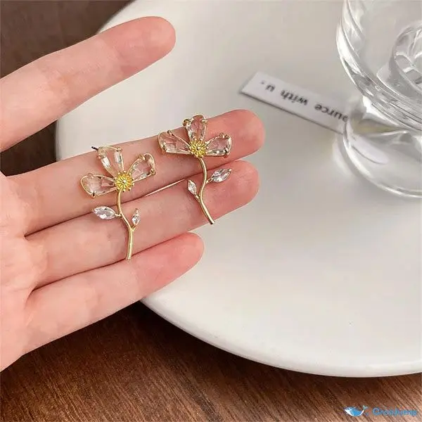 AD glass earrings