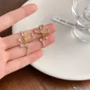 AD glass earrings