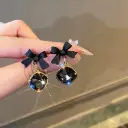 The Black Bow Earrings