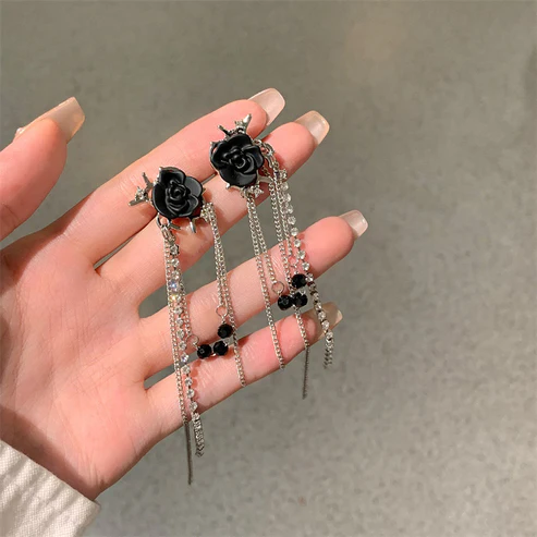 Aa Roses of Midnight Earrings